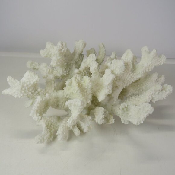 Faux Coral (very realistic) White 5" tall 9x7" wide over 1lb has a repaired arm - Picture 6 of 12